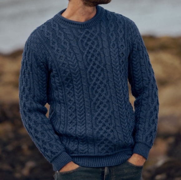 Kilkenny Hand Spun Yarn Irish Cotton Thick Sweater- Size: M - Picture 6 of 6